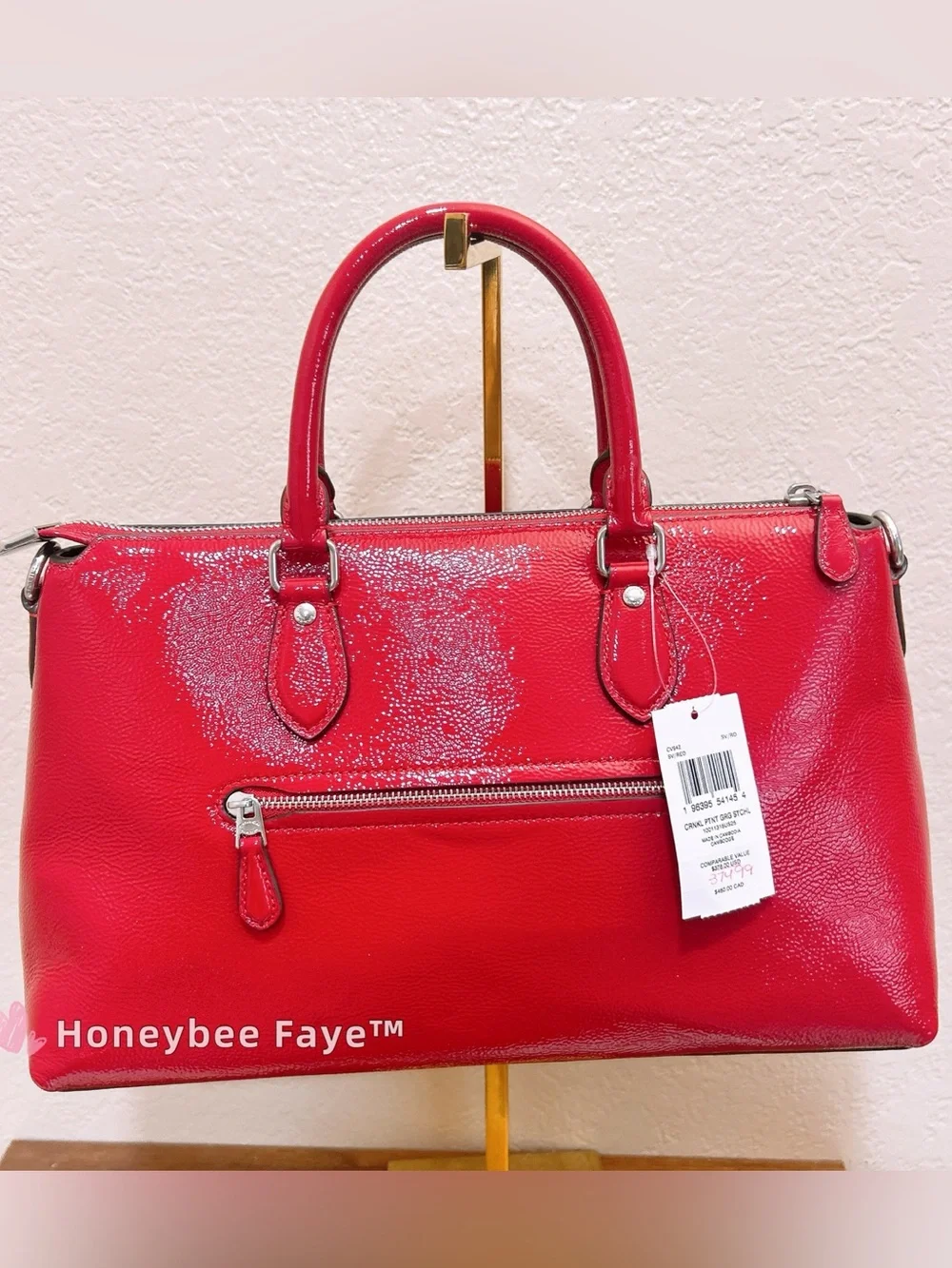 Coach satchel glossy